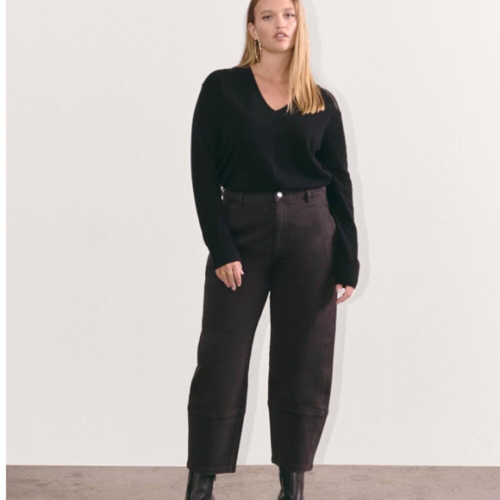 Everlane Black Barrel Pants